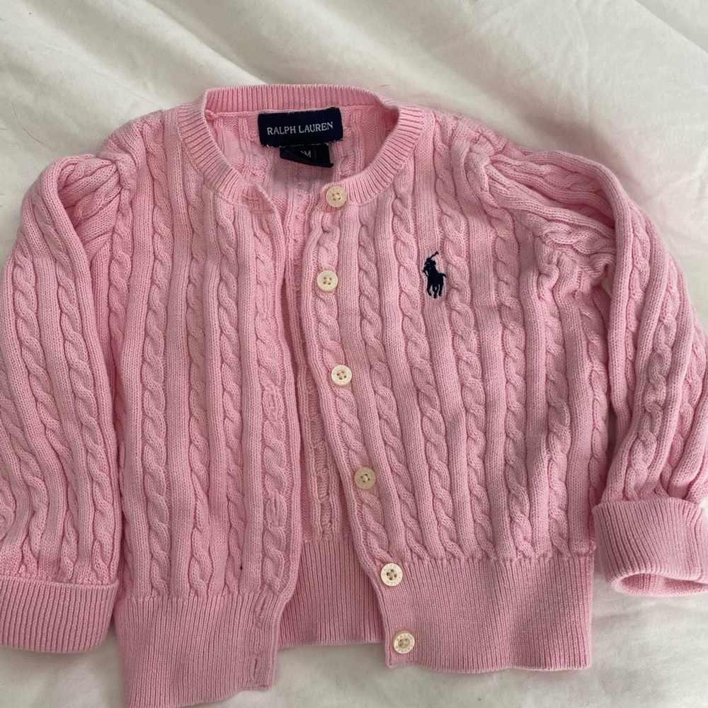 Ralph Lauren Cable-Knit Cotton Cardigan LIKE NEW!!